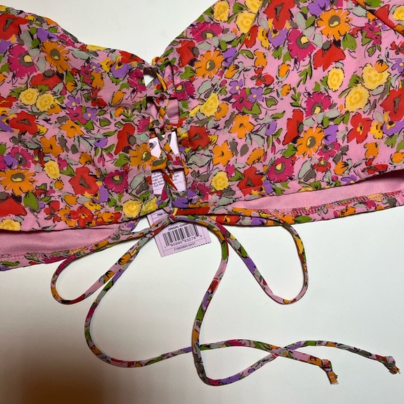 Wild Fable Puff Short Sleeve Sweetheart Neck Tiny Top SZ XL - Picture 6 of 9